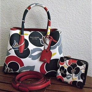 Kate Spade Eva Breezy Floral SM Satchel W/Wallet